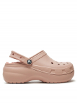 Crocs Pl&auml;tud Classic Platform Lined Clog W 207938 Roosa