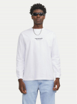 Jack & Jones Pikkade varrukatega T-s&auml;rk Vesterbro 12251775 Valge Loose Fit