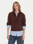 Tommy Jeans Kampsun DW0DW21686 Pruun Relaxed Fit