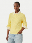 Tommy Hilfiger Kampsun Fine WW0WW44993 Helekollane Regular Fit