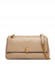 Tory Burch K&auml;ekott Charlie Quilted Small Shoulder Bag 185829 Kreemjas
