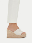 Calvin Klein Pl&auml;tud Wedge Espad 70 Canvas Mg HW0HW03282 Kreemjas