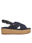 Tommy Hilfiger Espadrillid Denim Espadrille Platform Sandal FW0FW08669 Tumesinine 39