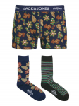 Jack & Jones Komplekti kuuluvad bokserid ja sokid Gingerbread Giftbox 12285133 V&auml;rviline