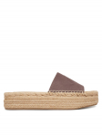 Calvin Klein Espadrillid Flatf Espa Mule Nub Mg HW0HW02890 Pruun