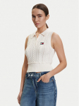 Tommy Jeans Kampsun DW0DW22318 Valge Regular Fit