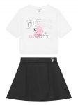 Guess Komplekti kuuluvad t-s&auml;rk ja seelik J5YG00 K6YW4 Valge Classic Fit