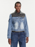 Desigual Teksajakk Contrast Mickey 25WWED16 Sinine Regular Fit