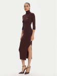 Elisabetta Franchi Kootud kleit AM-23B-56E2-V390 Bordoopunane Slim Fit 46