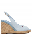 Tommy Hilfiger Espadrillid Flag High Wedge Espad Slingback FW0FW09343 Sinine 40