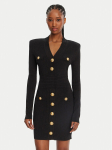 Balmain Kootud kleit DF1R8059KB07 Must Regular Fit