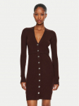 Pinko Kootud kleit Riserva 104017 A15S Pruun Regular Fit