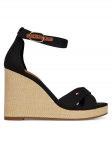 Tommy Hilfiger Sandaalid Flag High Wedge Espad Crisscross FW0FW08661 Must