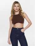 Patrizia Pepe Top 8K0110/K082-B754 Pruun Slim Fit