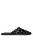 Tommy Hilfiger Pl&auml;tud Hilfiger Leather Mix Flat Mule FW0FW09280 Must