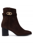 Tommy Hilfiger Saapad Th Strap Suede Block Heel Boot FW0FW09521 Tumepruun