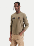 Aeronautica Militare Pikkade varrukatega T-s&auml;rk 262TS2568UJ00703 Khakiv&auml;rviline Regular Fit