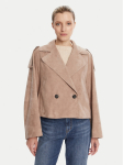 Weekend Max Mara Nahkjope Maga 2525446061 Pruun Regular Fit