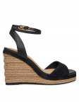Tommy Hilfiger Espadrillid Leather & Suede High Wedge Espad FW0FW08803 Must