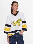 Tommy Jeans S&auml;rkpluus Collegiate 85 DW0DW14862 Valge Oversize