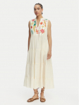 LOLA CASADEMUNT Suvekleit LS2616006 Kreemjas Relaxed Fit
