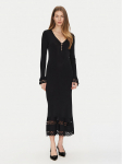 TWINSET Kootud kleit 251TP3050 Must Slim Fit