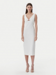 HUGO Kokteilikleit 50537626 Valge Slim Fit