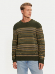 Wrangler Kampsun Fairisle 112357294 Roheline Relaxed Fit