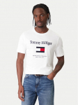 Tommy Hilfiger T-s&auml;rk Embro Flag MW0MW42736 Valge Regular Fit