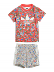 adidas Komplekti kuuluvad t-s&auml;rk ja &scaron;ortsid Liberty London JY3016 Punane Regular Fit
