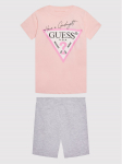 Guess Komplekti kuuluvad t-s&auml;rk ja spordi&scaron;ortsid H1BJ10 K8HM0 Roosa Regular Fit