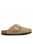 Birkenstock Pl&auml;tud Boston Big Buckle Shearling 1030444 Pruun 35