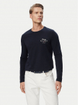 Tommy Hilfiger Pikkade varrukatega T-s&auml;rk Script Stack MW0MW43225 Tumesinine Regular Fit