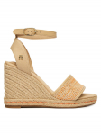Tommy Hilfiger Espadrillid High Wedge Espad FW0FW09471 Helebeež