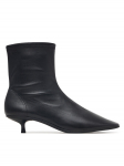 Calvin Klein Saapad Round Kitt Heel Ankle Boot Nappa HW0HW03169 Must