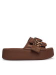 Melissa Pl&auml;tud Melissa Free Fuzzy Slide Platform Ad 37835 Pruun