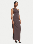 Elisabetta Franchi &Otilde;htune kleit AM-07B-66E2-V700 Tumepruun Slim Fit