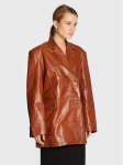 Remain Pintsak Bolette Blazer Leather RM1662 Pruun Relaxed Fit
