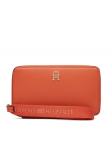 Tommy Hilfiger Rahakott Th Logotape Compact Zip Around AW0AW18699 Oranž