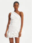 Bardot Kokteilikleit Silvana Ruffle 60037DB Valge Slim Fit
