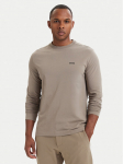 BOSS Pikkade varrukatega T-s&auml;rk 50506365 Tumebeež Regular Fit
