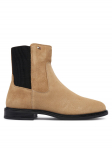 Tommy Hilfiger Poolsaapad Enamel Flag Suede Ankle Chelsea FW0FW09575 Beež