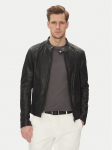 Serge Pariente Nahkjope Leni Must Slim Fit