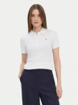 Tommy Hilfiger Polo s&auml;rk 1985 WW0WW42047 Valge Slim Fit