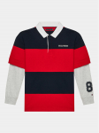 Tommy Hilfiger Pluus Rugby Stripe Polo L/S KB0KB08736 Punane Regular Fit
