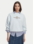 Tommy Hilfiger Pluus Crest Embroidery WW0WW48733 Helesinine Relaxed Fit