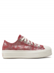 Converse Tennised Chuck Taylor All Star Lift Platform Suede Shimmer A11634C Roosa