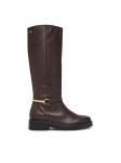 Tommy Hilfiger Ratsasaapad Th Stud Leather Knee Riding Boot FW0FW09608 Pruun