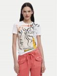 Desigual T-s&auml;rk Collection 25SWTKAC Valge Regular Fit