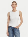 Calvin Klein Jeans Top LV047F246G Valge Slim Fit